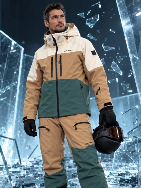 Мужской сноубордический комплект снегоходный для горных лыж Alpha Endless Required PRO NYLON 3L 326/2857_59 Песочная Дюна