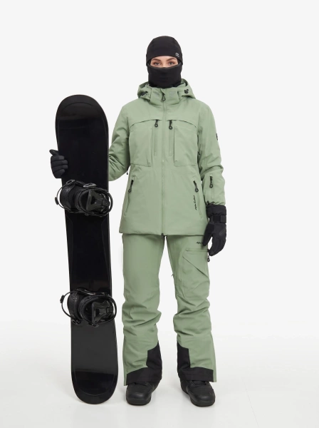 Женский горнолыжный костюм для сноубординга из мембранной ткани Alpha Endless EIR PRO NYLON 3L 326/2918_23 Зеленый Фарфор