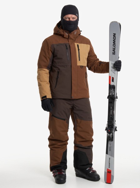 Мужской зимний сноубордический костюм из мембраны Alpha Endless Resolute PRO NYLON 3L 326/2811_62 Шоколадный Мускус