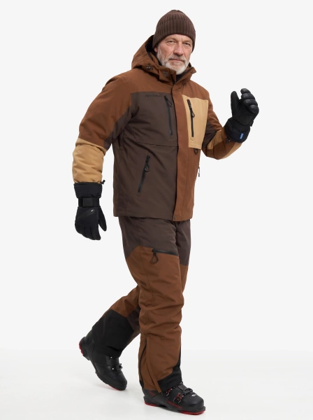 Мужской зимний сноубордический костюм из мембраны Alpha Endless Resolute PRO NYLON 3L 326/2811_62 Шоколадный Мускус
