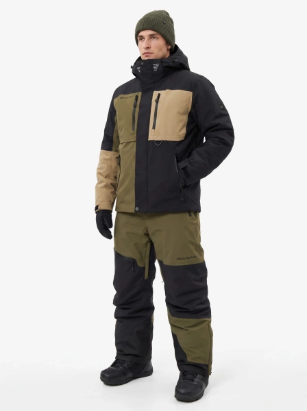 Мужской зимний сноубордический костюм из мембраны Alpha Endless Resolute PRO NYLON 3L 326/2811_42 Хаки