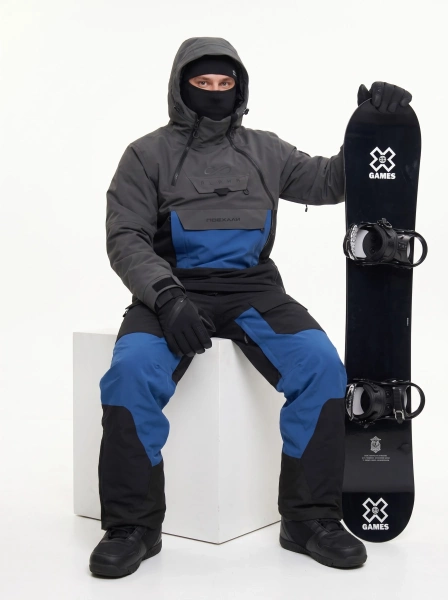 Мужской сноубордический костюм для лыж из мембранной ткани Alpha Endless Crusader PRO NYLON 3L 326/1667_2 Серый