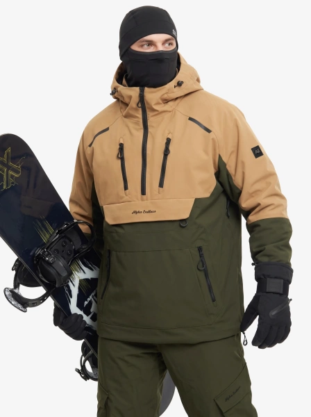 Мужской унисекс анорак утеплённый широкий для мужчин и женщин Alpha Endless VAST PRO NYLON 3L 326/6303_6 Олива Милитари